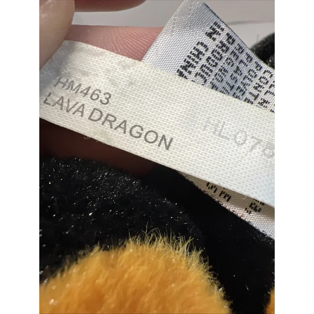 Webkinz Ganz Black Lava Dragon Plush NO CODE Stuffed Animal Toy HM463